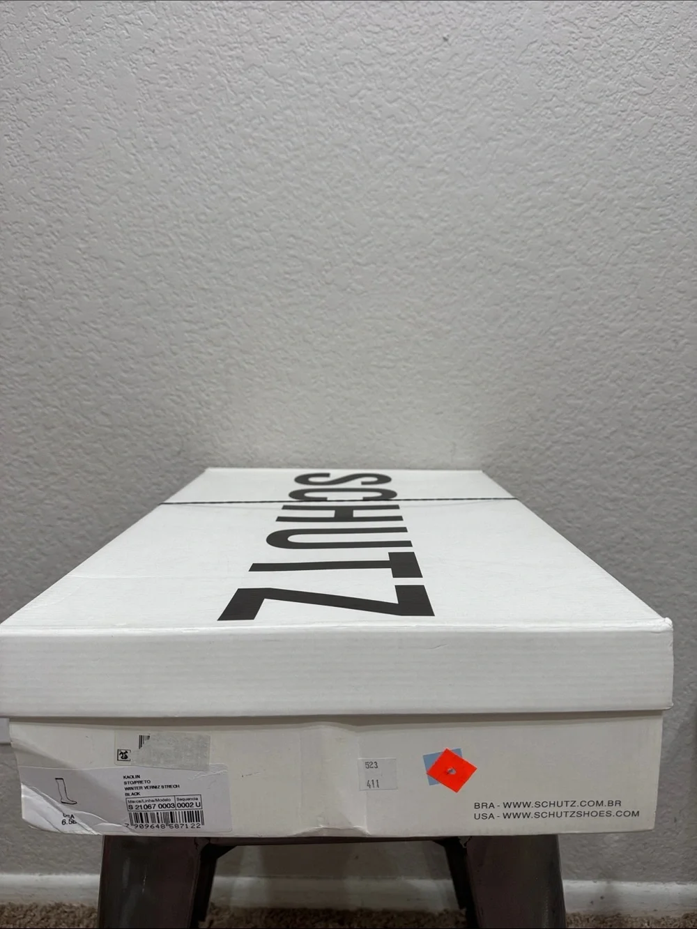 Schutz Kaolin Over The Knee Black Patent Leather Boot Size 6.5 NEW